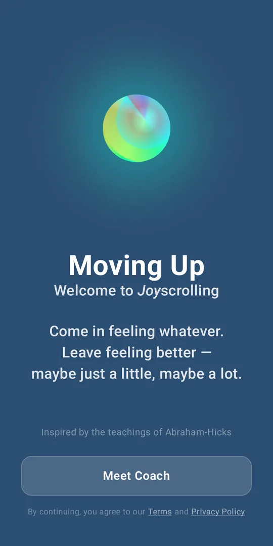 Moving Up welcome screen on Android